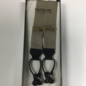 Brand New Trafalgar Tan and Gold Suspenders